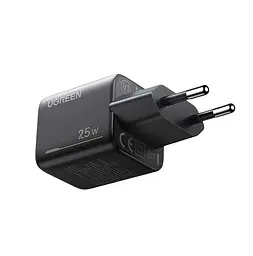 Мережевий зарядний пристрій з кабелем UGREEN X517 25W USB-C GaN Fast Charger Set EU+1M CC Cable чорний - мініатюра 3
