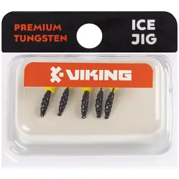 Мормишка вольфрамова Viking Fishing Shrimp+bead 0.37g 7mm Black+Y (5шт) - мініатюра 2