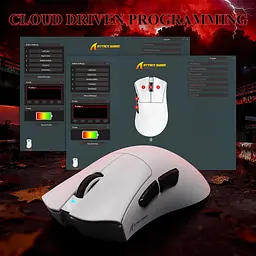 Мишка Attack Shark V3Pro Ultra-Light, Wireless/Bluetooth, 25000dpi. (PAW3311), 6кн., White - мініатюра 5