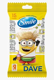Серветка SMILE волога "Minions" MIX limited edition, 15шт.