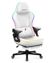 Комп'ютерне крісло Huzaro Force 4.6 White RGB тканина - мініатюра 5