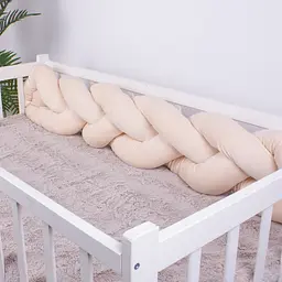 Коса захисна в ліжечко MirSon Kids Time 28-0004 Cream Velvet велюрова рожева - мініатюра 7
