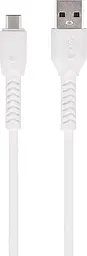Кабель Maxlife MXUC-04 cable USB-USB-C 1.0m 3A White