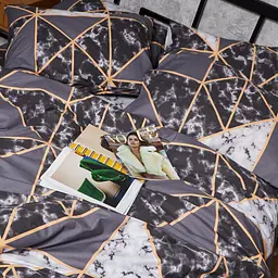 Набір наволочок Moon&Star Бязь Gold Люкс Marble Gold 40х40 см 2 шт - мініатюра 3