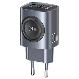 МЗП Usams US-CC293 T67 Multifunctional iWatch Charger 20W (1USB-A/1C) Tarnish