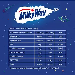 Шоколадні зірочки Milky Way Magic Stars Milk Chocolate Bites 100г - мініатюра 8