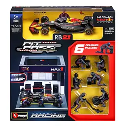 Ігровий набір Bburago Pit Pass Oracle Red Bull Racing RB21 (18-38459 (#1)) - мініатюра 5