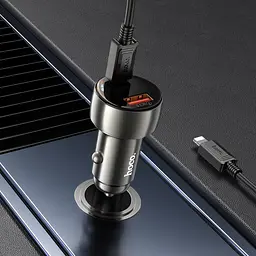 Автомобільний зарядний пристрій Hoco Z50 PD 30W QC3.0 (1 Type-C 1USB 3A 48W) - мініатюра 4