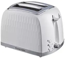 Тостер Honeycomb 850Вт, широкі слоти, пластик, білий Russell Hobbs kuh0014915