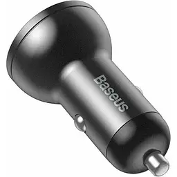 Автомобільний зарядний пристрій Baseus Digital Display Dual USB 4.8A 24W CCBX-0G Black - мініатюра 3