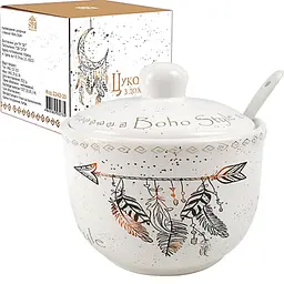 Уцінка. Цукорниця з ложкою SnT Boho style, 440 мл (2242-20)  