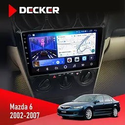 Штатна магнітола Mazda 6 2002-2007 Decker D9-006 4x64, 4G Decker (НФ-00003684)