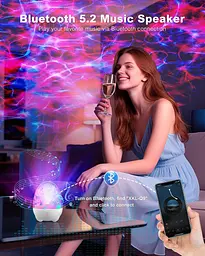 Проєктор нічного світла Вбудований динамік Bluetooth 17-колірний світлодіодний RGB - мініатюра 2