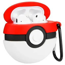 Силіконовий футляр Cartoons&Heroes для навушників AirPods 1/2 + карабін Покебол