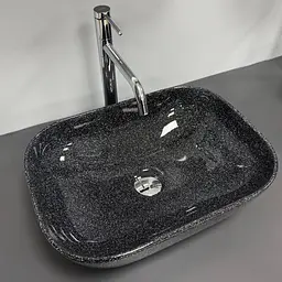 Умивальник VBI Ravenna накладний 46x33 см space black glossy VBI-011234 - мініатюра 5