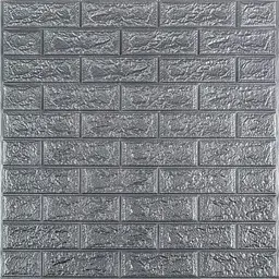 R017-2-20 Панель стінова Sticker Wall в рулоні 3D 700х19600х2мм Срібло SW-00002278 - мініатюра 2
