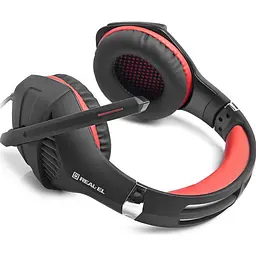 Ігрові навушники REAL-EL GDX-7600 Black/Red (EL124100028) [112558] - мініатюра 6