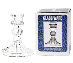 Свічник Crystal Light скляний 10 см (83241011-5) - мініатюра 2