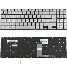 Клавіатура для ноутбука ASUS (K6602 series) rus сріблястий без кадру підсвічування клавіш