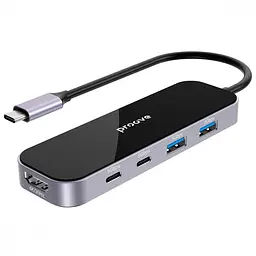 USB-Хаб Type-C-Хаб Proove Shadow (2*USB3.0 + Type-C + PD100W + HDMI) dark gray (HBSW10221205)