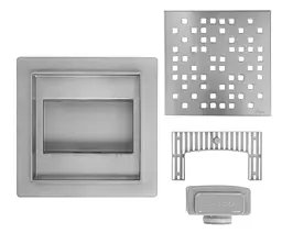 Трап для душу Rea Dots 15x15 nickiel brushed REA-G6203 - мініатюра 4