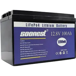 Акумулятор SOONEST LiFePO4 12V (12.8V/100Ah/1280Wh) (SOONEST-12100) [164640]