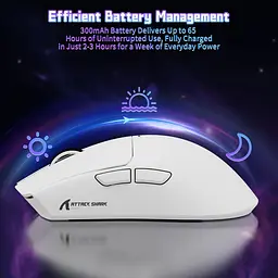 Миша Attack Shark X11SE Wireless White (X11SEW_AS) [176678] - мініатюра 4