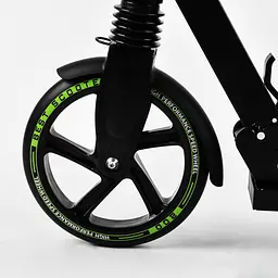 Самокат Best Scooter 57х14х80-98.5 см Чорно-зелений 000231603 - мініатюра 4