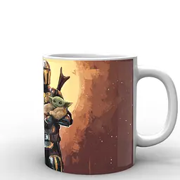 Кухоль GeekLand Зоряні війни Мандалорець Мандалорець та Йода Star Wars The Mandalorian TM.04.04 330 мл білий - мініатюра 2