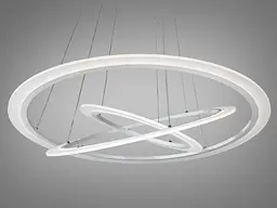 Підвісна LED-люстра з пультом 115 Вт Diasha 2366-800+600+400WH - мініатюра 3