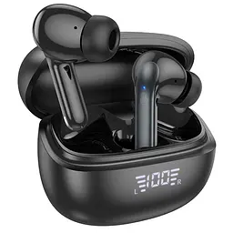 Навушники бездротові Hoco EQ5 Energy true wireless ANC+ENC noise Червоний BT headset чорний - мініатюра 2