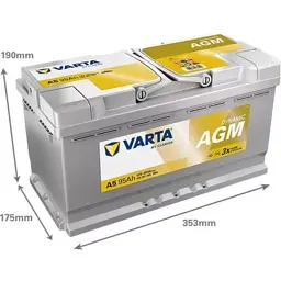 Акумулятор автомобільний Varta Silver Dynamic AGM 95А Ев (-/+) G14 (850EN) (595901085) - мініатюра 3