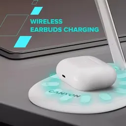 Зарядний пристрій Canyon wireless charger WCS-205 15W Qi2 2in1 w/o adapter White (CNS-WCS205WW/A) - мініатюра 9