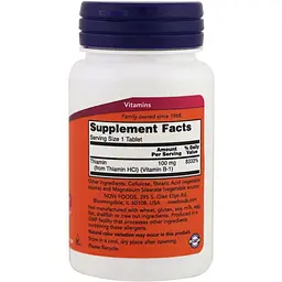 Вітамін В-1 (Тіамін) Now Foods 100 мг 100 таблеток - мініатюра 2