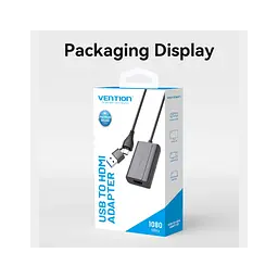 Перехідник USB-C + USB-A to HDMI M 0.15m gray Vention (ACYHB) - мініатюра 2