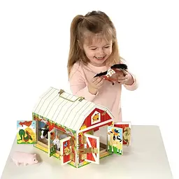 Будиночок-сарай Melissa&Doug із засувками і тваринами (MD2564) - мініатюра 6