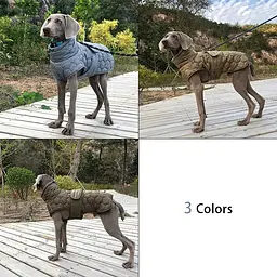 Світловідбивна куртка для собак на флісовій підкладці V.PET.B.R D64 grey 2XL - мініатюра 8