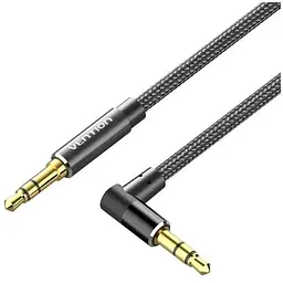 Кабель мультимедійний 3.5mm M to 3.5mm M 1.0m 90° corner black Vention (BAZBF)