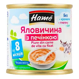 Уцінка. Пюре для дітей Hame Яловичина з печінкою від 8 міс на м'ясній основі гомогенізоване стерилізоване 100 г - мініатюра 2