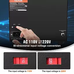Перетворювач напруги VEVOR ST-5000VA 5000W 110V/220V - мініатюра 3