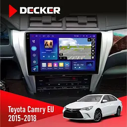 Штатна магнітола Toyota Camry 2015-2018 Decker D10-009 4x64, DSP, 4G, 2k Decker (НФ-00008441)