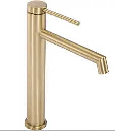 Змішувач для умивальника Rea Foss gold brushed високий (REA-B5319)