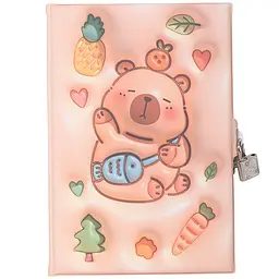 Блокнот з замком ZiBi Kids Line Capybara 14.5 х 21 см, обкладинка Soft PU в асортименті (ZB.700002)