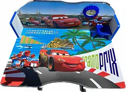 Набір дитячих меблів Disney Cars біло-блакитний - регульована дитяча парта Disney Cars зі стільцем, полицею та підставкою для ніг - мініатюра 3