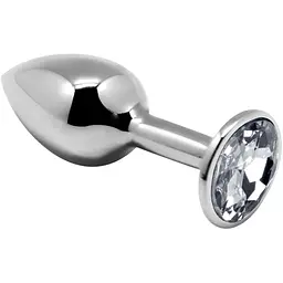 Анальна пробка Alive Mini Metal Butt Plug M 8 см (білий)