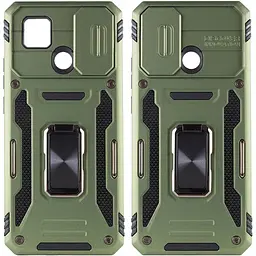 Ударостійкий чохол Epik Camshield Army Ring для Xiaomi Redmi 9C / 10A Оливковий / Army Green - мініатюра 2