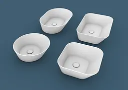 Умивальник Simas Wave 42 см квадратний white matt Білий матовий WA03WM - мініатюра 2