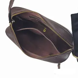 Сумка чоловіча через плече GS 22*20*5 cм шкіряна коричнева флотар (Б2К 001 кор Ф) 200 - мініатюра 6