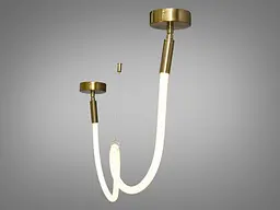 Стельова люстра LED Diasha 9610-1500GAB Мотузка 17W бронзова для коридору, вітальні, спальні, кухні, офісу - мініатюра 3