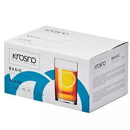 Набір високих склянок Krosno Basic, скло, 250 мл, 6 шт. (788036) - мініатюра 3
